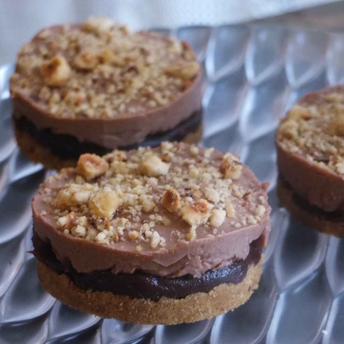 red bean and nutella cheesecake, easy and no-bake