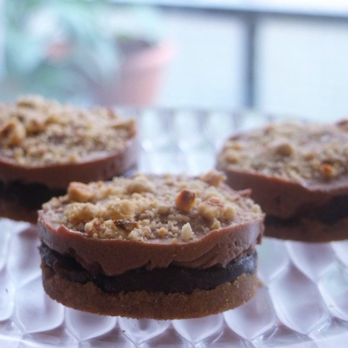 red bean and nutella cheesecake, easy and no-bake