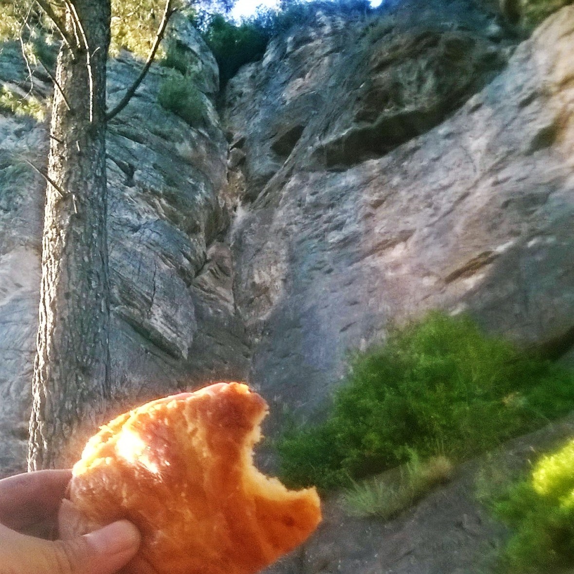 First the croissant then the rock