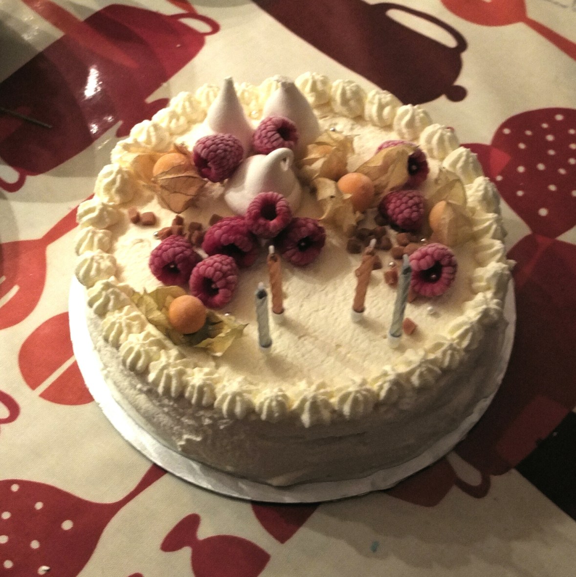 Raspberry-salted caramel vacherin glacé ice-cream cake