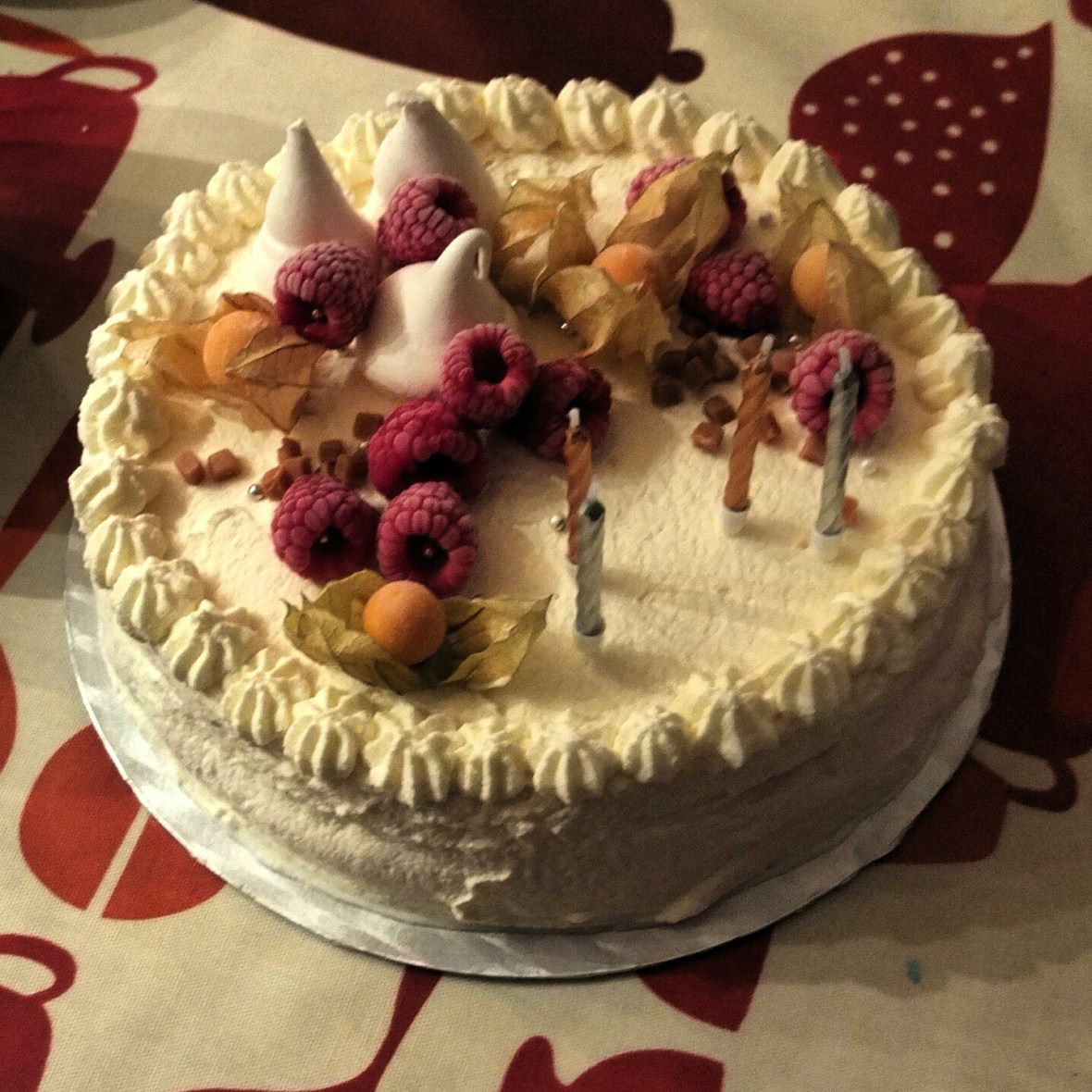 Raspberry-salted caramel vacherin glacé ice-cream cake