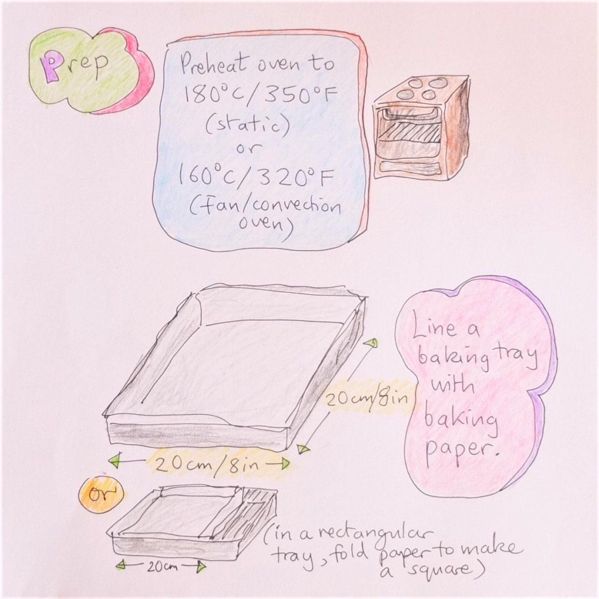 Healthy raspberry, oat and nut squares illustrated recipe