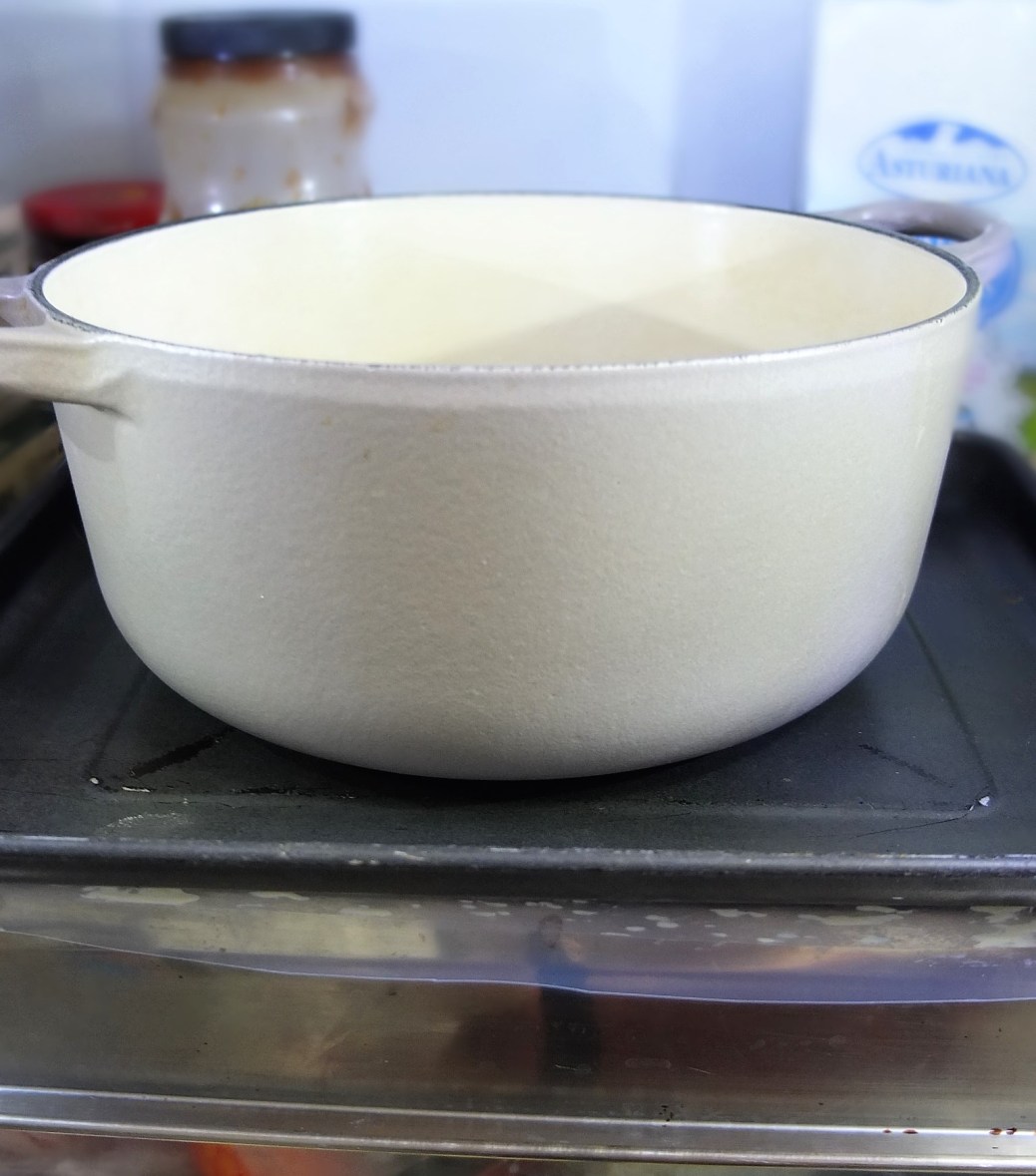 White chocolate decorations being weighed down in the fridge!