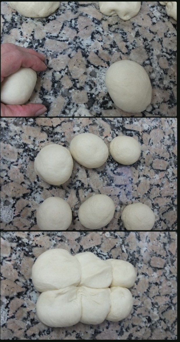 Pain de mie wreath - shaping 2