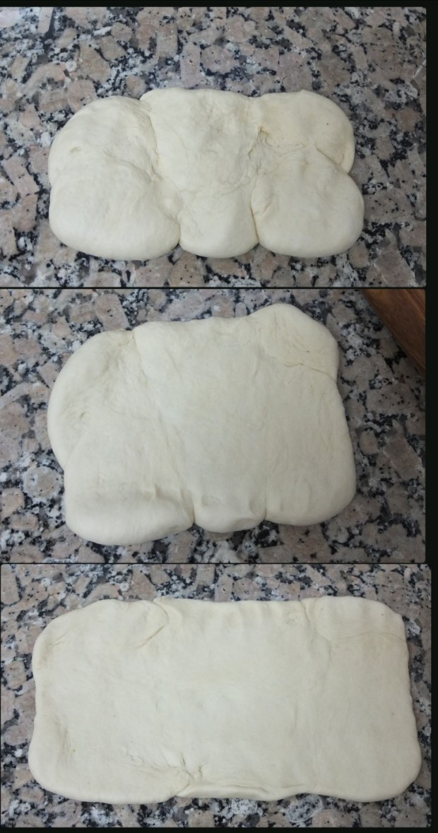 Pain de mie wreath - shaping 3