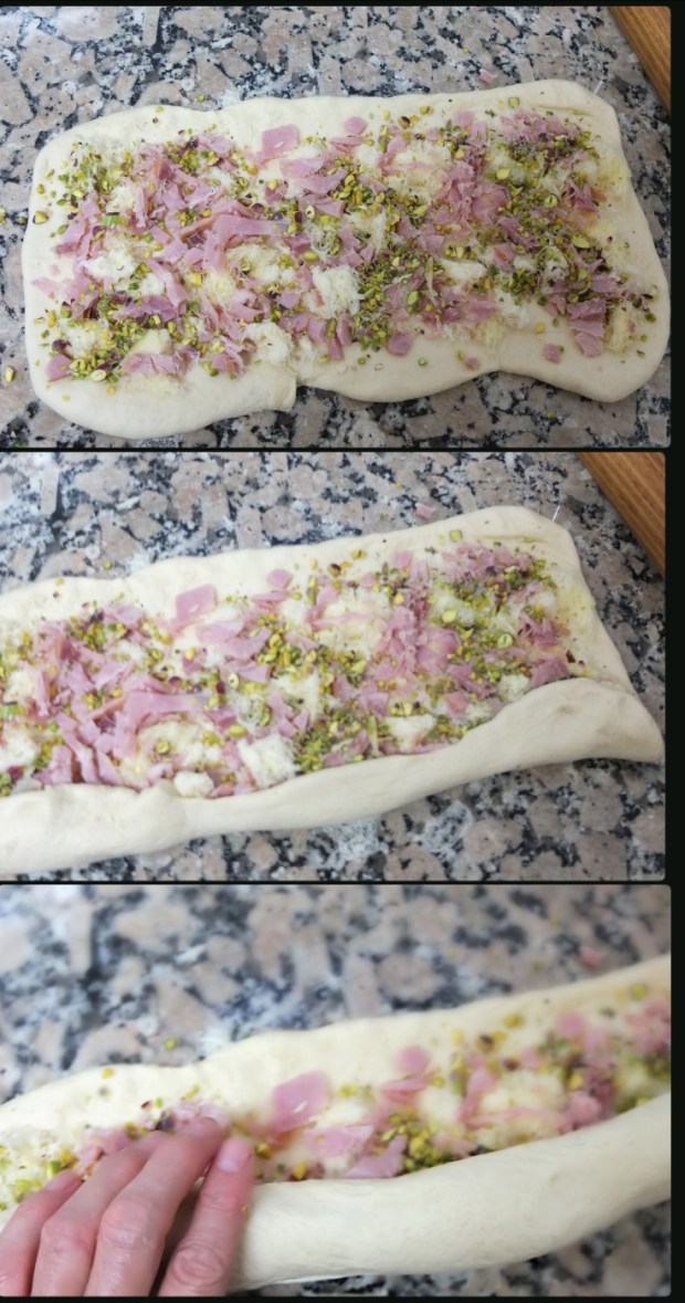 Pain de mie wreath - shaping 4