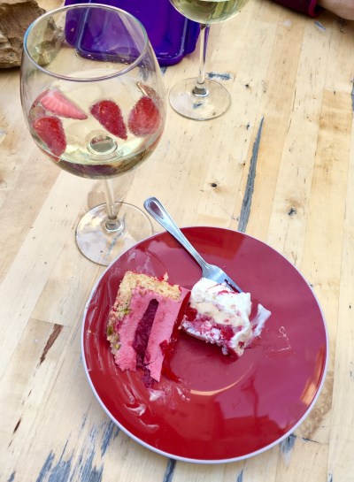 cake and cava with nine