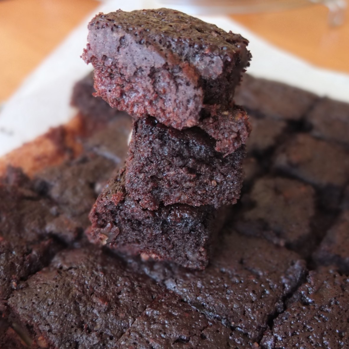Healthy chocolate brownies - sugarfree and glutenfree