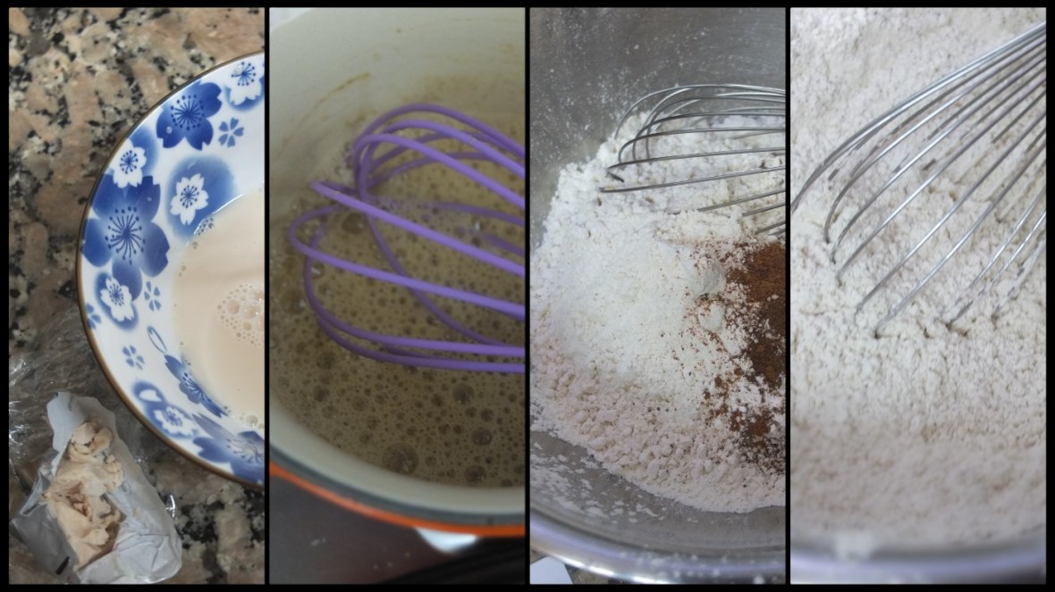 Making hot cross bun dough 1