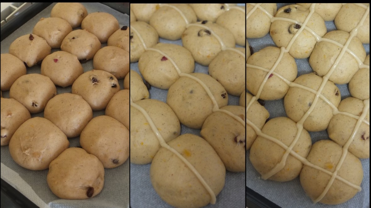 Making hot cross bun dough 10