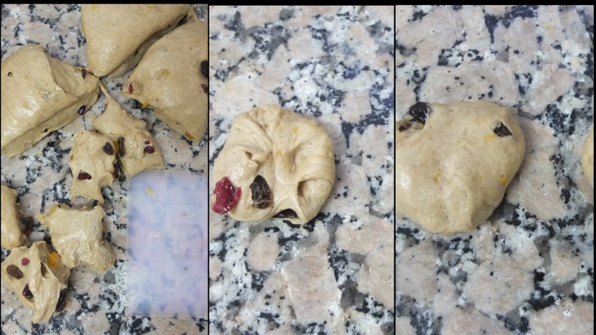 Making hot cross bun dough 7