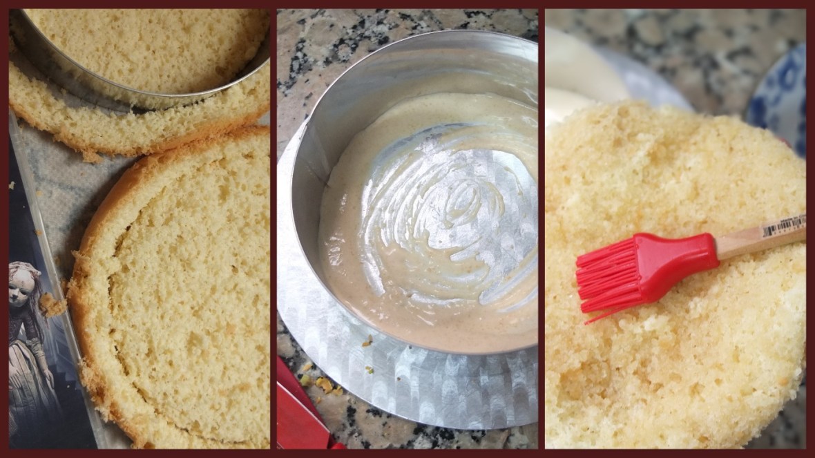 Apricot mousse cake assembly 1