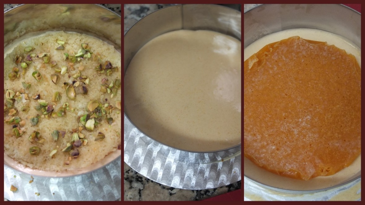 Apricot mousse cake assembly 2