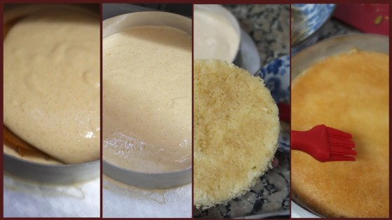 Apricot sunshine mousse cake assembly 3