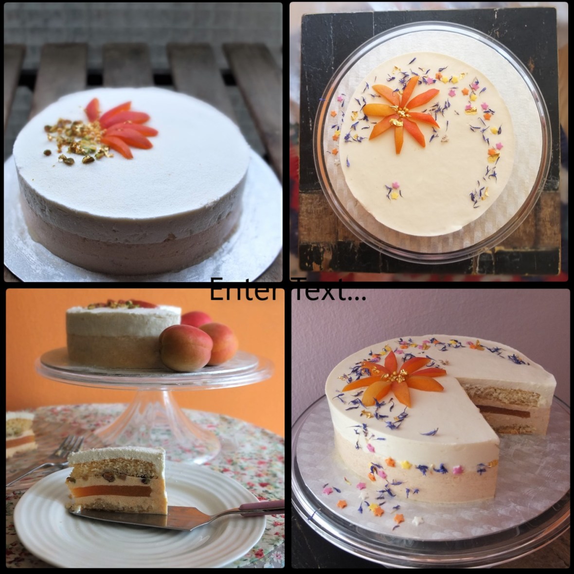 Apricot sunshine mousse cake decoration