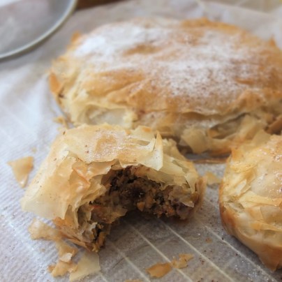 Moroccan chicken pie