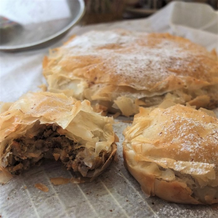 Moroccan chicken pie