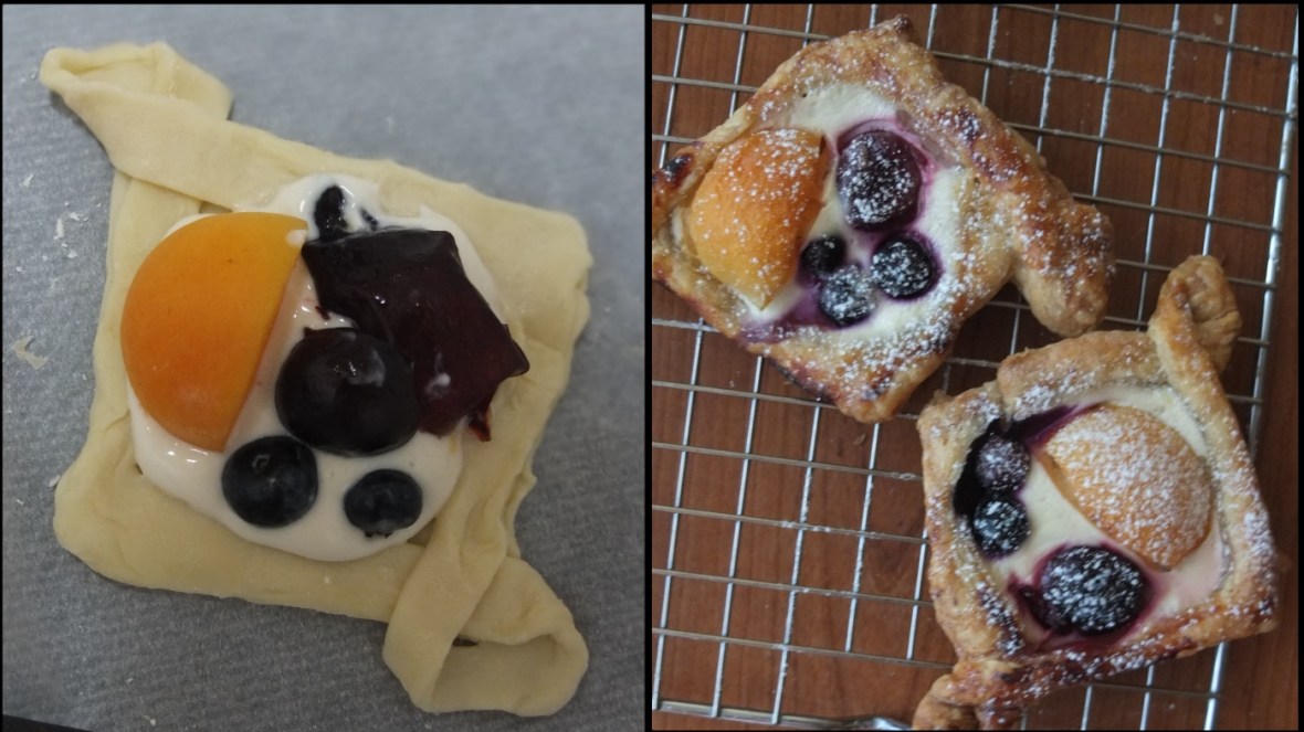 Diamond fruit puff pastry