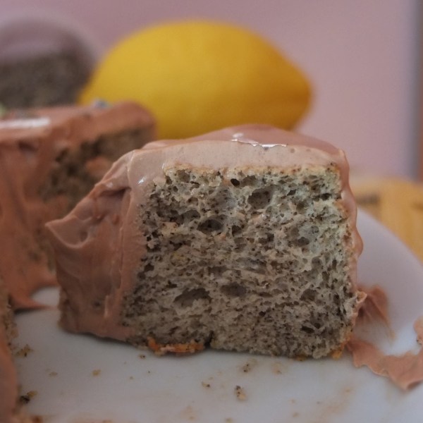Earl Grey tea, lemon and lavender mini chiffon cakes and cupcakes with chocolate lavender buttercream