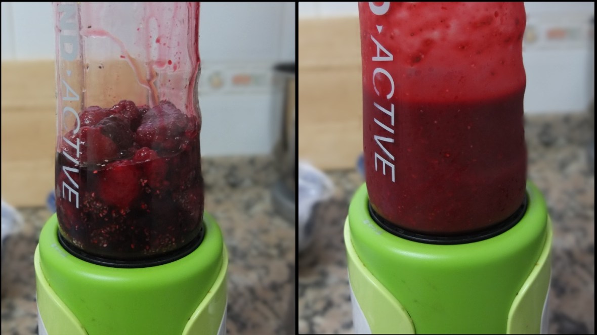 Making raspberry chia jam