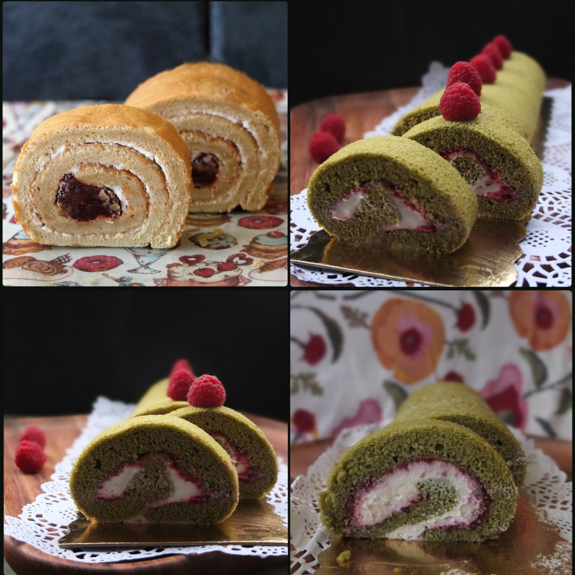 Matcha swiss roll prototypes