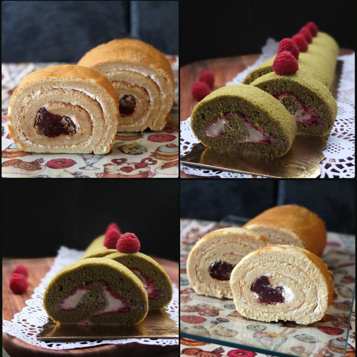 Matcha swiss roll prototypes