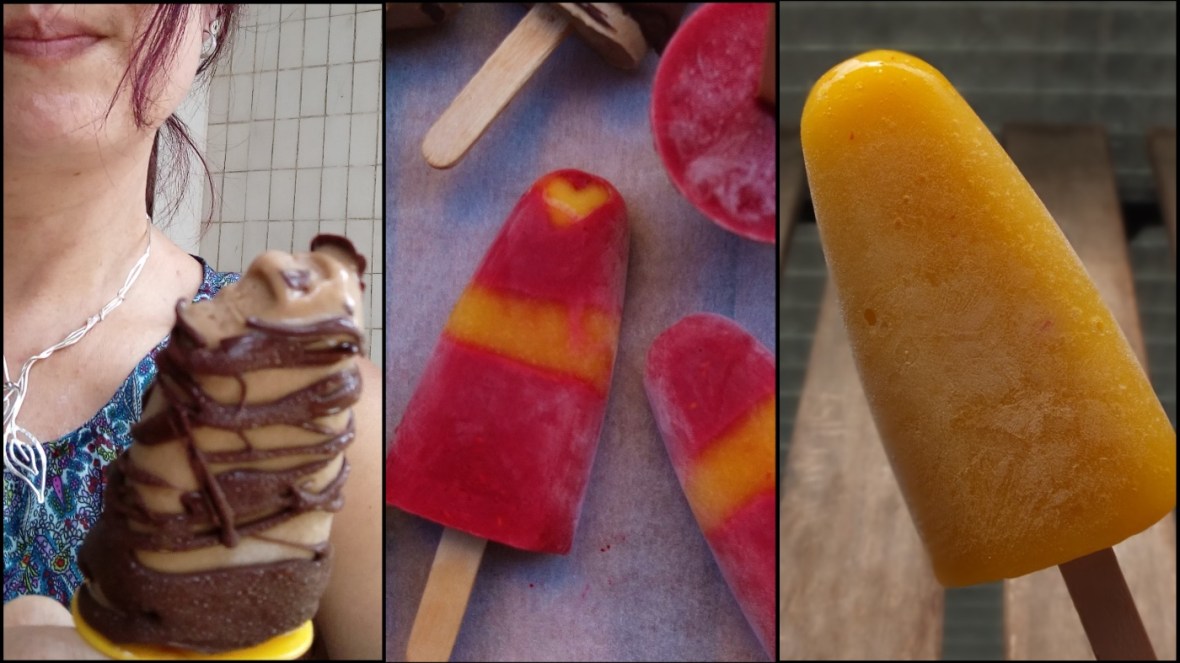 Mocha or Mango and raspberry ice lollies