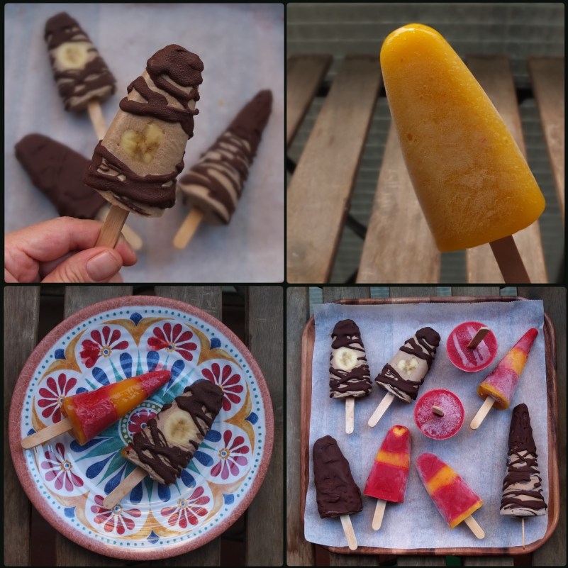 mocha ice lollies or chilli mango and raspberry yoghurt