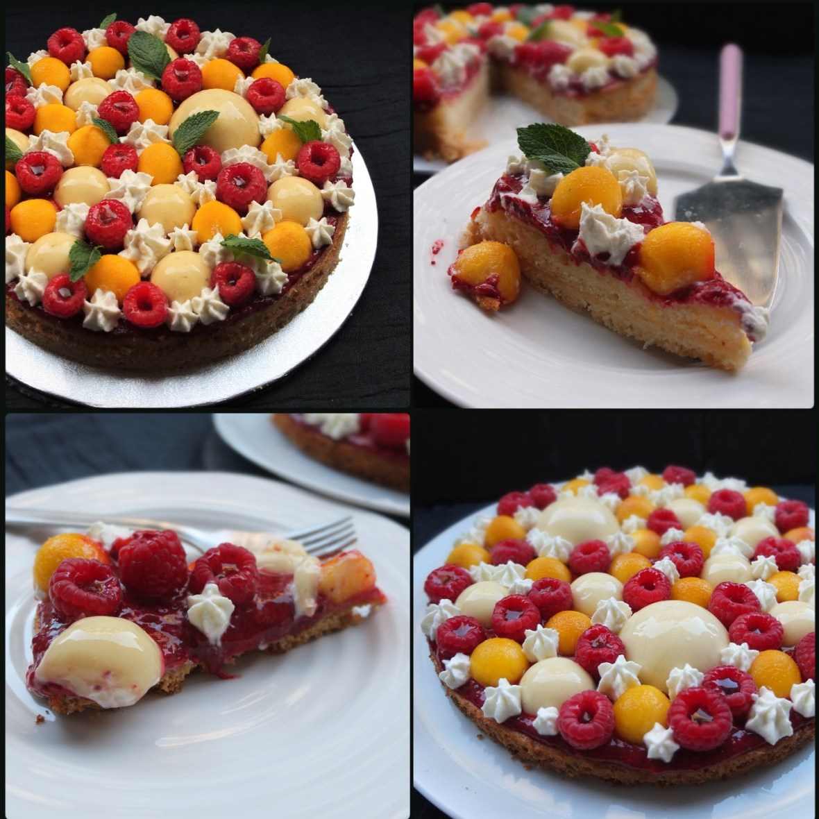 Melba lemon mint constellation tart prototypes