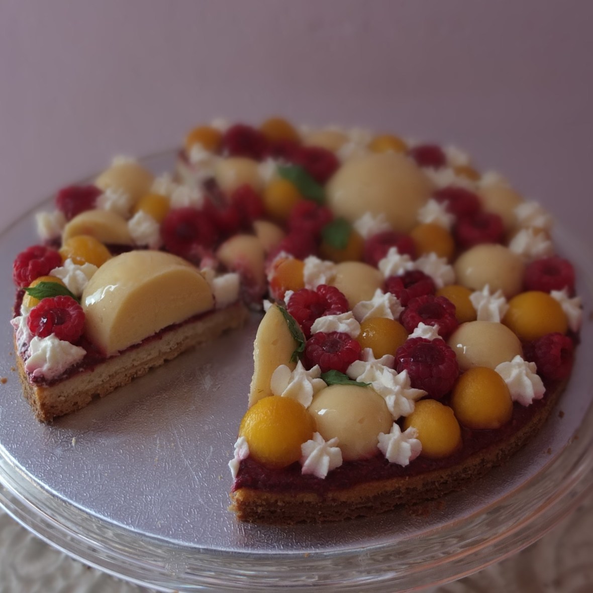 Melba Lemon Mint Constellation: raspberry, lemon and peach tarte Fantastik