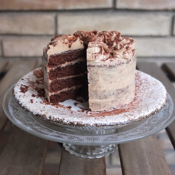 Vegan mocha layer cake