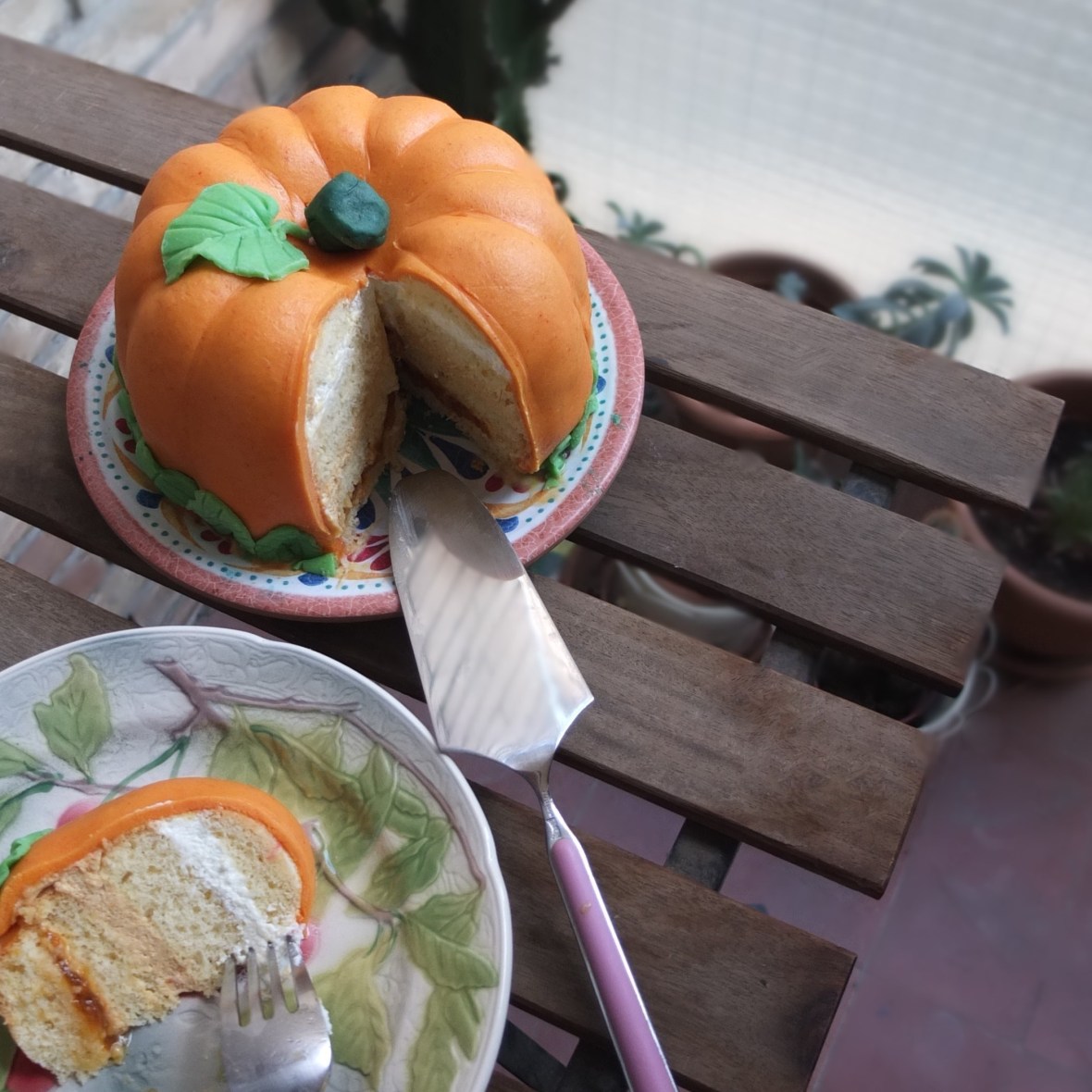 Princess turned pumpkin cake