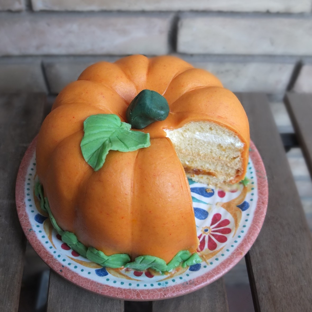 Princess turned pumpkin cake