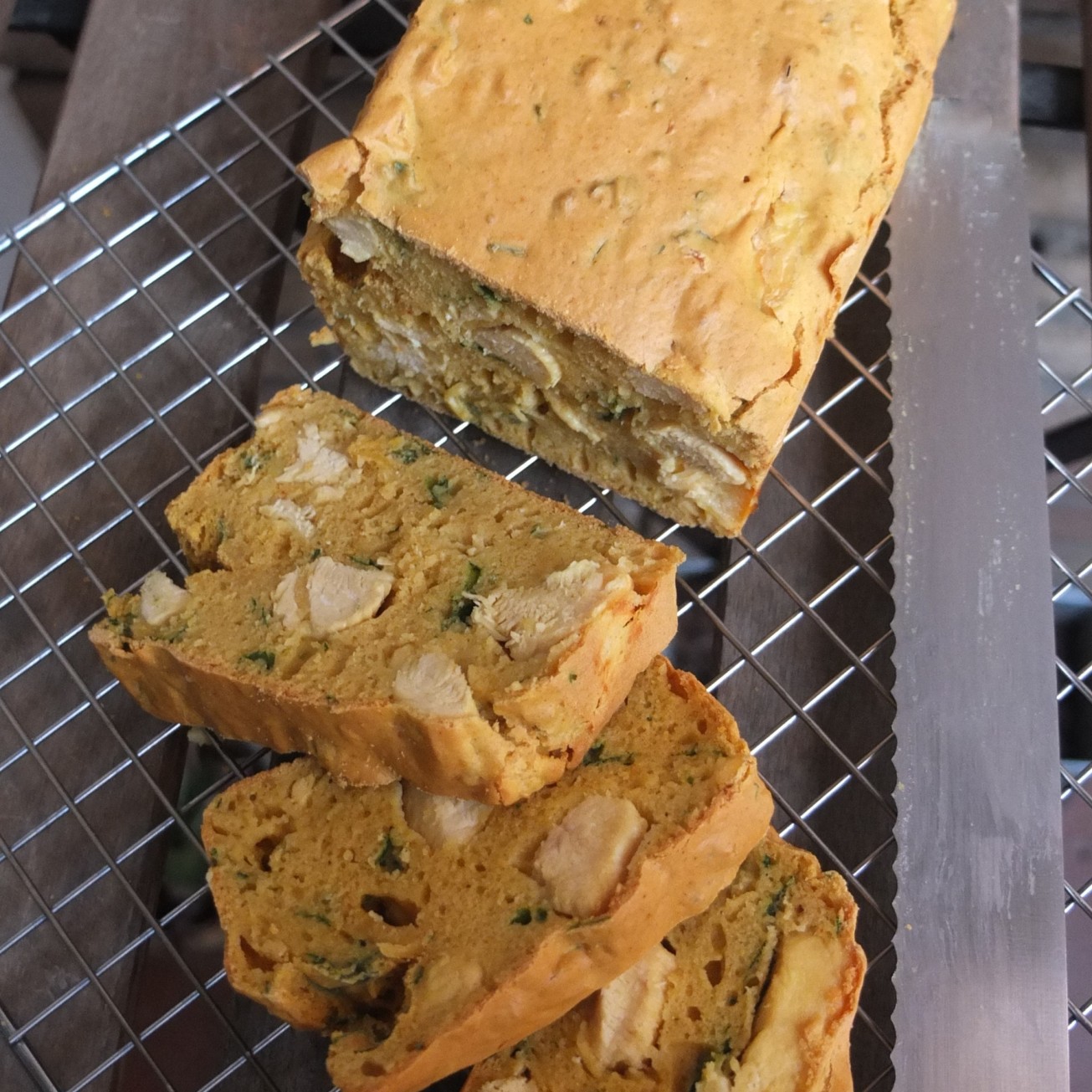 Chicken curry and coriander loaf