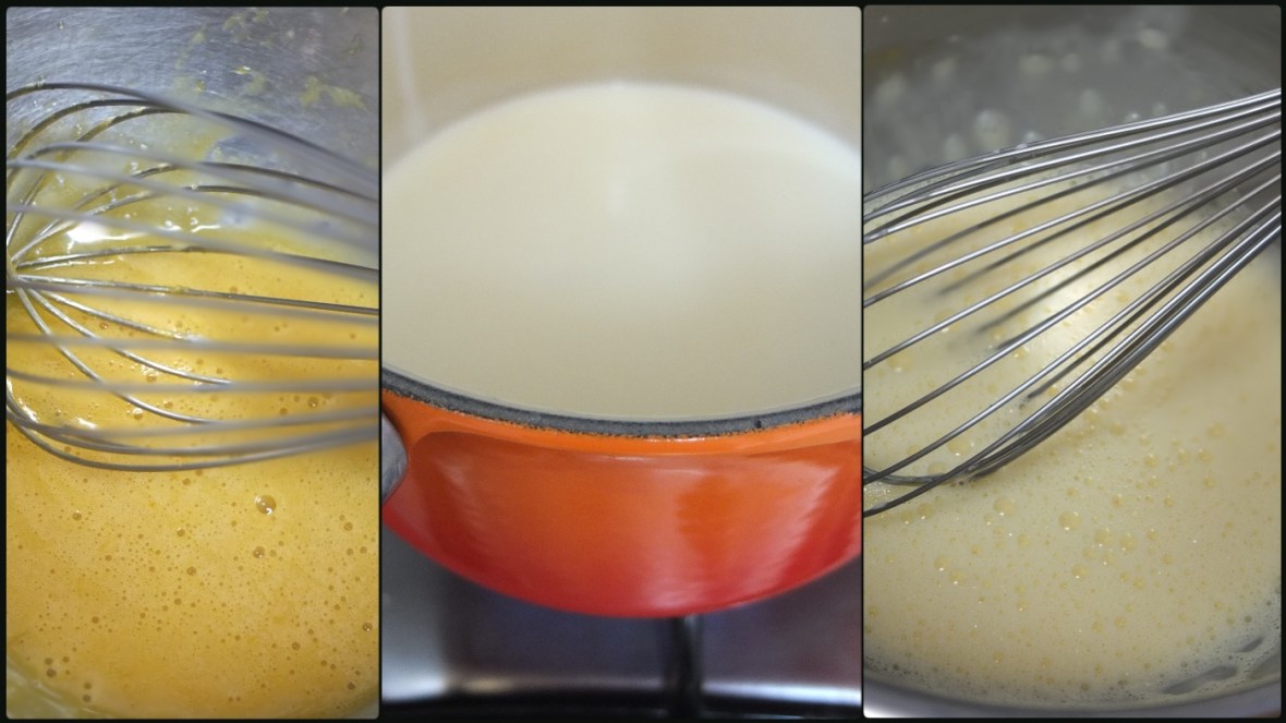 Making chestnut crème brulée 1