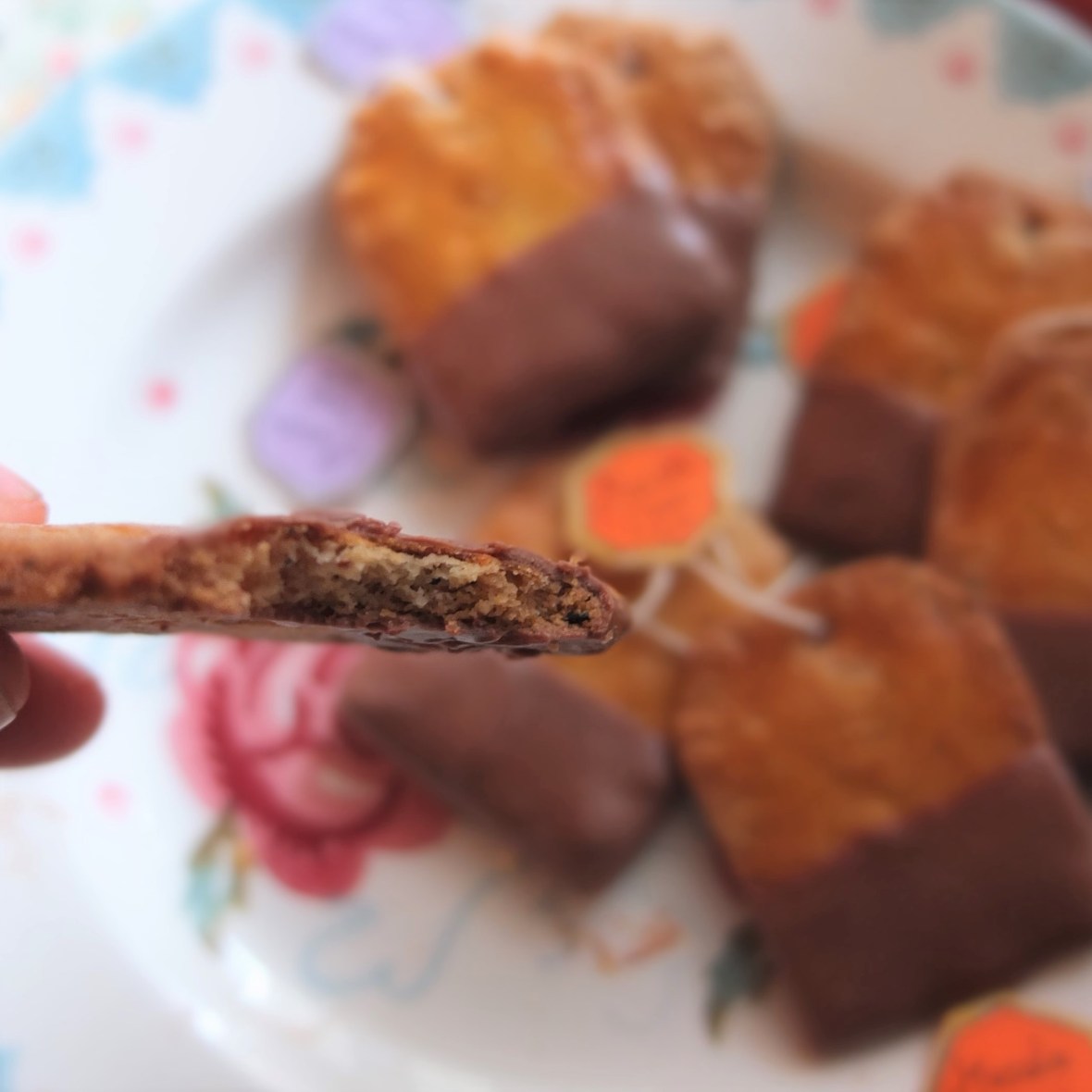 Healthier masala chai and chocolate tea bag biscuits