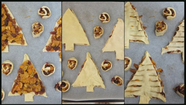 Filling the pastry trees