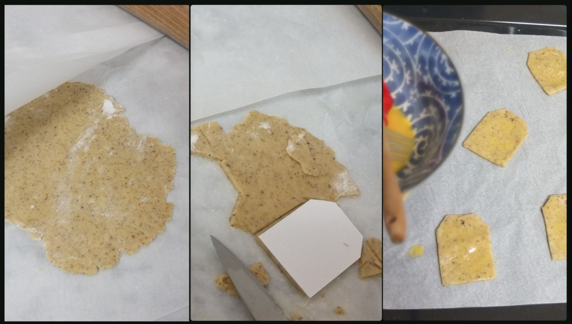 Shaping and baking masala chai tea bag biscuits 1