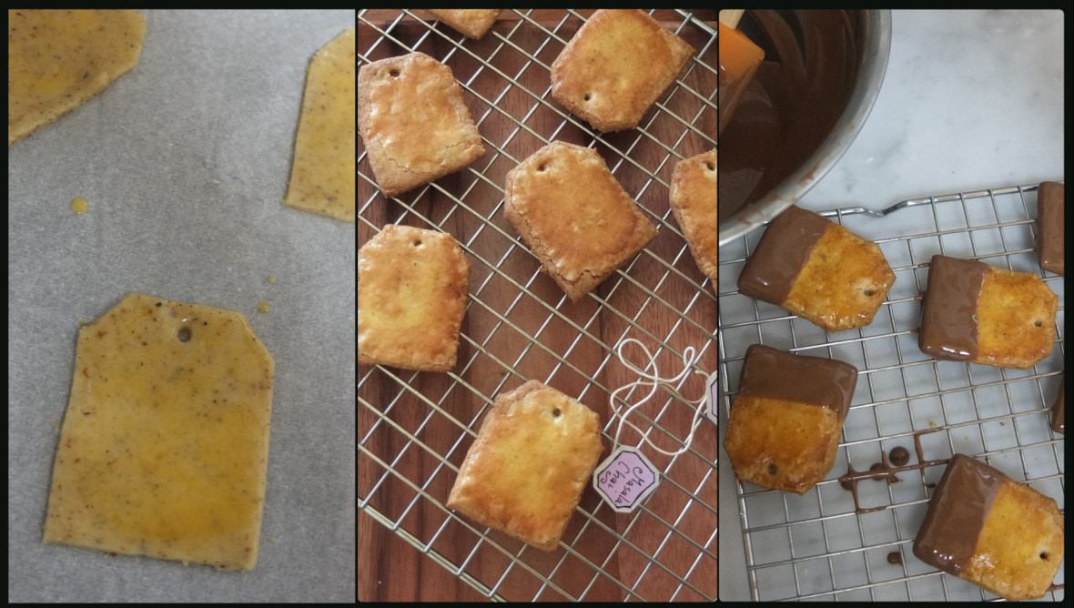 Shaping and baking masala chai tea bag biscuits 2
