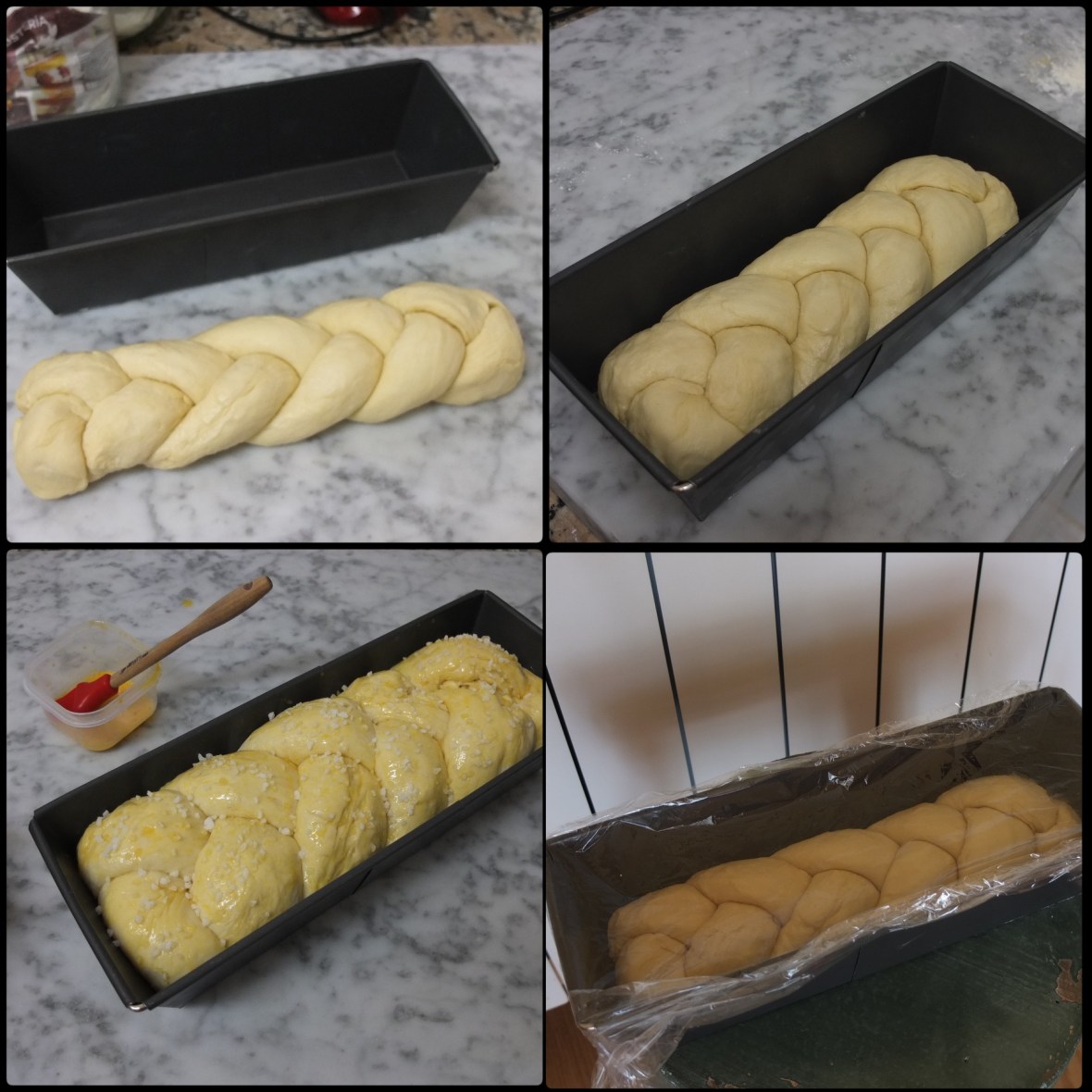 Shaping and proving a plaited brioche