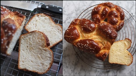 Spelt and lower-gluten brioches
