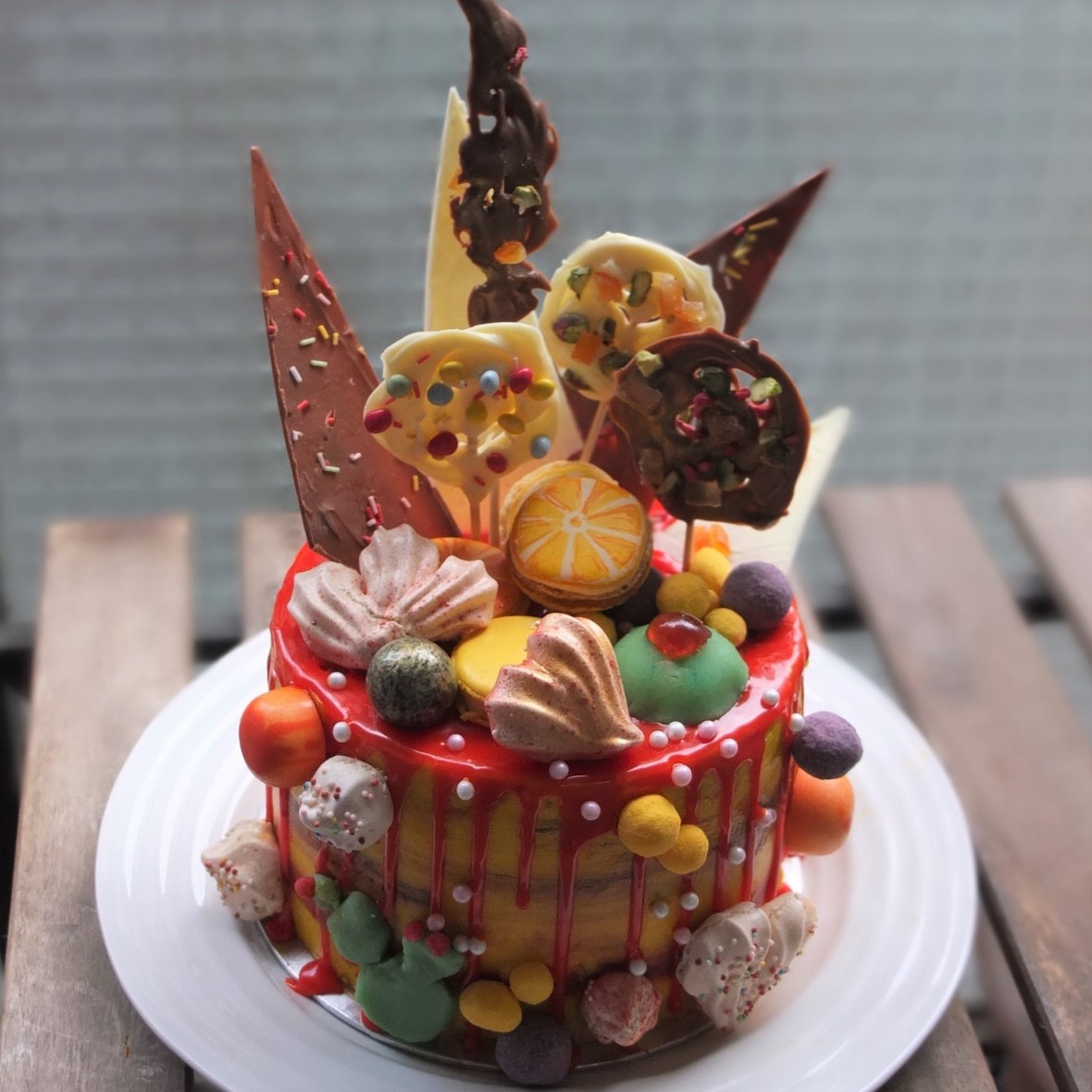 Sicilian sunshine lemon citrus drip cake