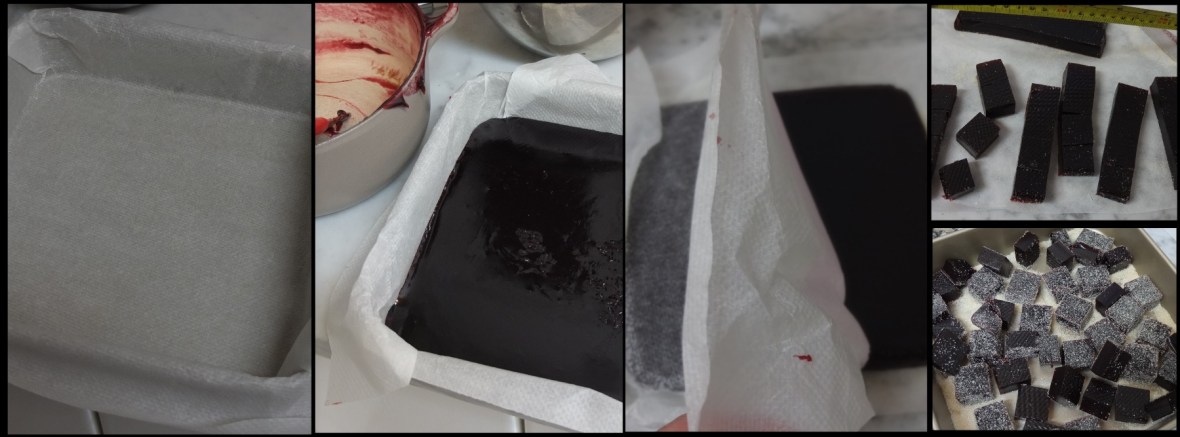 Making square pates de fruits