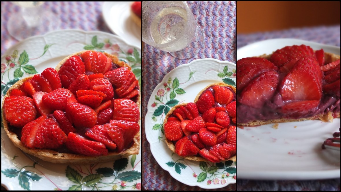 Strawberry-blackcurrant tart prototype 1