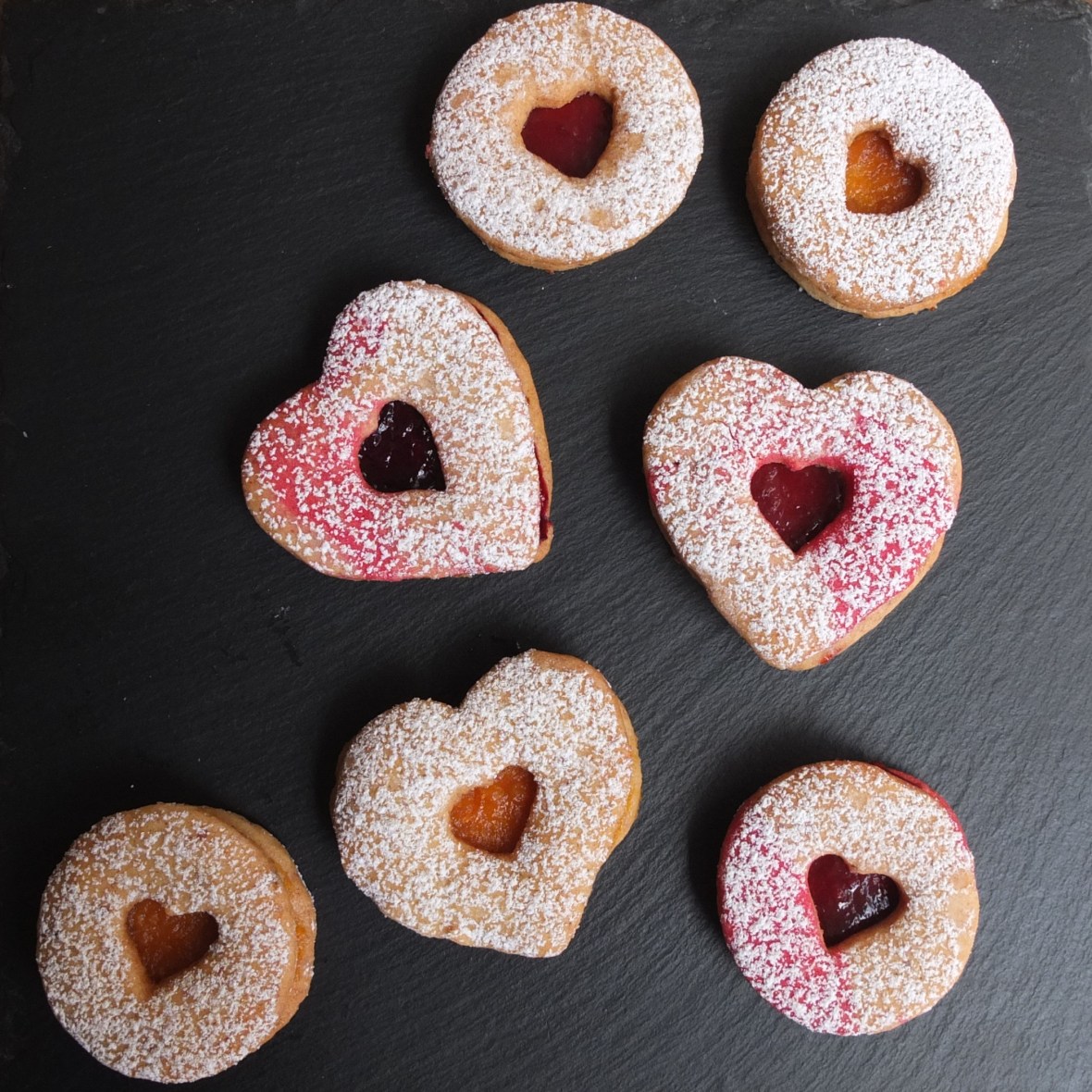 Spiced linzer biscuits - glutenfree or not...