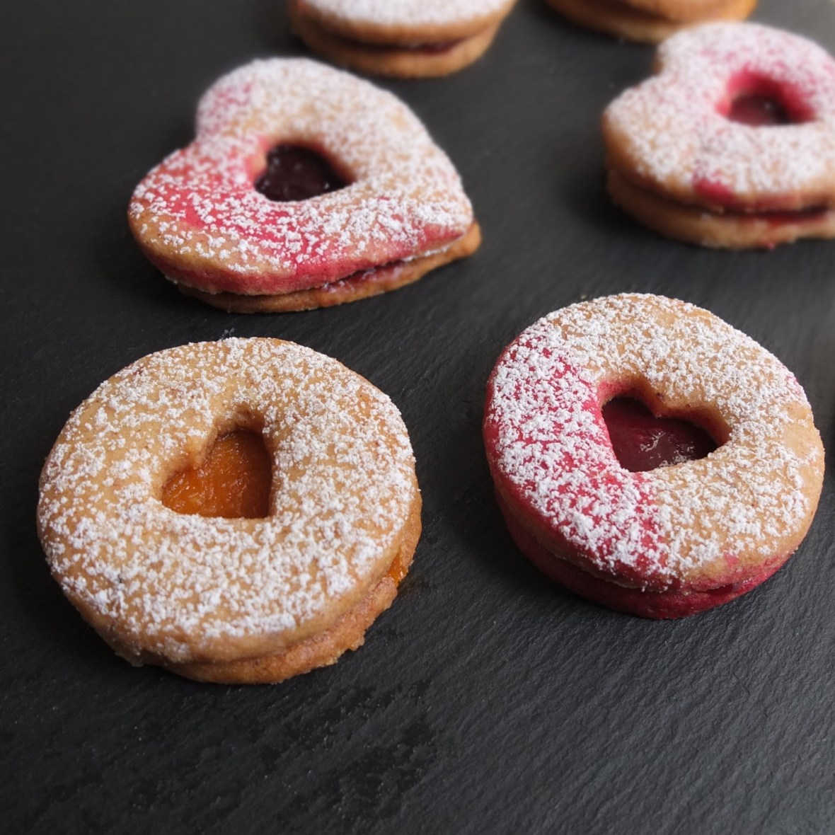 Spiced linzer biscuits