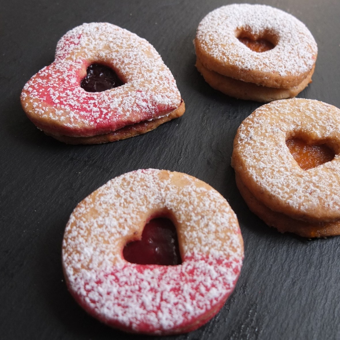 Spiced linzer biscuits