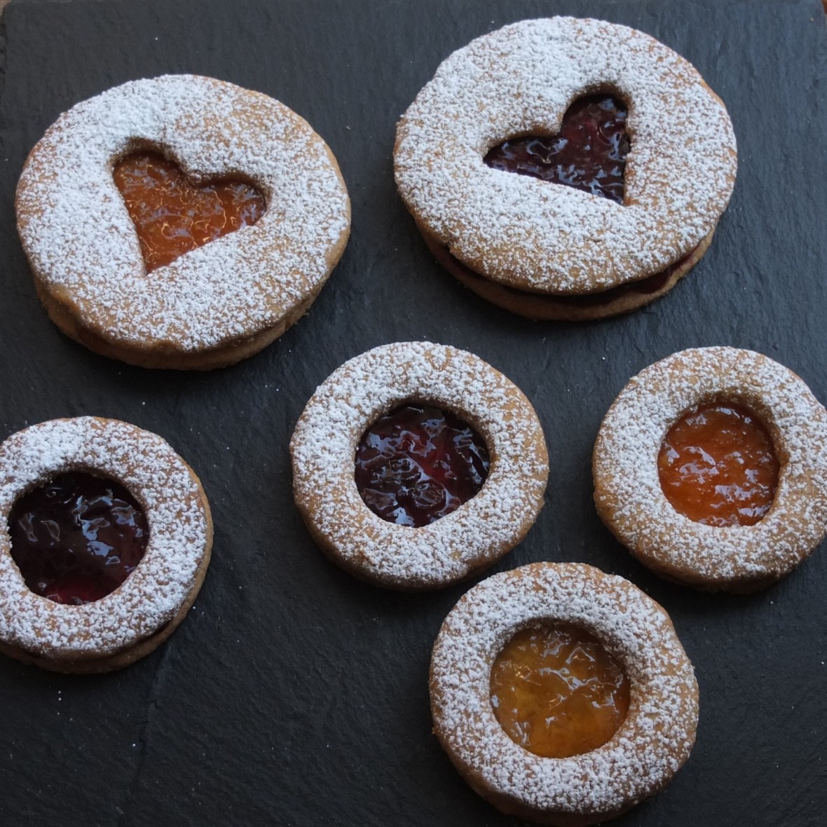 Spiced Linzer biscuits