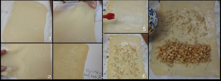 Filling the apple strudel 1