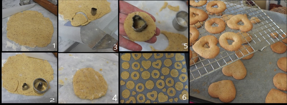 Shaping and baking Linzer cookies